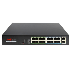 SWITCH 16 PORTAS POE + 2 UPLINK 160W