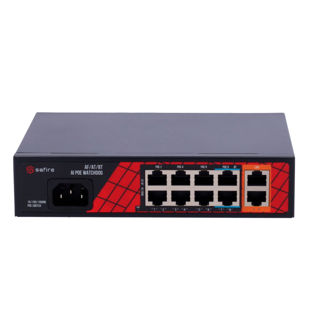 SWITCH 8 PORTAS HIPOE 2 UPLINK 120W