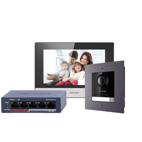KIT VIDEO PORTEIRO HIKVISION IP ENCASTRAR