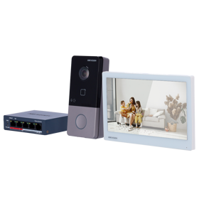 KIT VIDEO PORTEIRO IP WIFI SWITCH POE