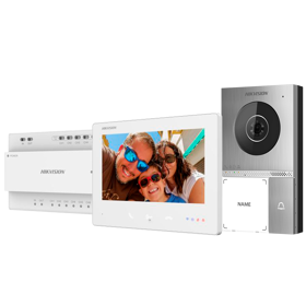 KIT VIDEOPORTEIRO HIKVISION 2 FIOS COM WIFI 2 RELÉ